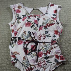 Marina West Size XXL Wide Strap Floral Print Swimsuit